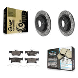 Rear Coated Drilled Slotted Disc Brake Rotors Ceramic Pad Kit For Buick Envision