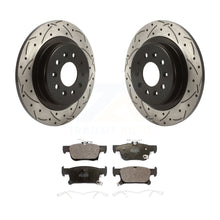 Load image into Gallery viewer, Rear Coated Drilled Slotted Disc Brake Rotors Ceramic Pad Kit For Buick Envision