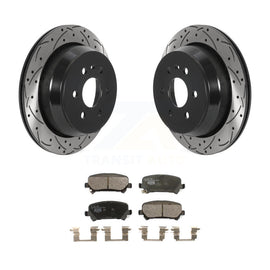 Rear Drilled Slot Brake Rotors Ceramic Pad Kit For Chevrolet Colorado GMC Canyon