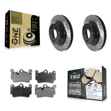 Load image into Gallery viewer, Rear Drill Slot Brake Rotors Ceramic Pad Kit For Audi Q7 Porsche Cayenne Touareg