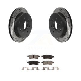 Kit de plaquettes de frein en céramique, Rotors de frein à fente arrière percés pour Nissan Frontier Xterra Suzuki 