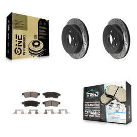 Kit de plaquettes de frein en céramique, Rotors de frein à fente arrière percés pour Nissan Frontier Xterra Suzuki 