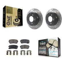 Load image into Gallery viewer, Rear Drilled Slot Disc Brake Rotor Ceramic Pad Kit For Hyundai Sonata Tucson Kia