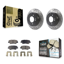 Load image into Gallery viewer, Rear Drill Slot Brake Rotors Ceramic Pad Kit For Hyundai Sonata Kia Optima Azera