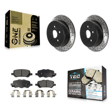 Charger l'image dans la galerie, Kit de plaquettes en céramique pour Rotor de frein à disque, fente de perçage pour manteau arrière, pour Toyota Venza 2009 – 2016 