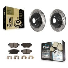 Charger l'image dans la galerie, Kit de plaquettes en céramique pour Rotor de frein à disque, fente percée, revêtement arrière, pour Acura TL 2009 – 2014 