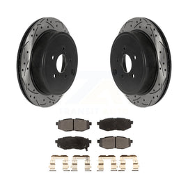 Rear Drill Slot Brake Rotor Ceramic Pad Kit For Subaru Outback Legacy Scion FR-S