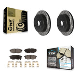 Rear Drill Slot Brake Rotor Ceramic Pad Kit For Subaru Outback Legacy Scion FR-S