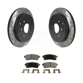 Rear Drill Slot Brake Rotor Ceramic Pad Kit For INFINITI Nissan Armada QX80 QX56