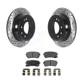 Kit de plaquettes en céramique pour Rotors de frein à disque, fente de perçage arrière, pour Hyundai Elantra Tucson Kia 