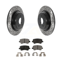 Load image into Gallery viewer, Rear Drilled Slot Brake Rotors Ceramic Pad Kit For 12-15 Land Rover Range Evoque