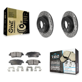 Rear Drilled Slot Brake Rotor Ceramic Pad Kit For Mini Cooper Countryman Paceman