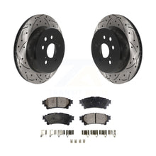 Load image into Gallery viewer, Rear Drilled Slot Brake Rotor Ceramic Pad Kit For Lexus GS350 IS300 IS200t IS350