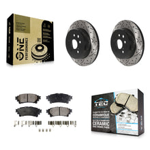 Load image into Gallery viewer, Rear Drilled Slot Brake Rotor Ceramic Pad Kit For Lexus GS350 IS300 IS200t IS350