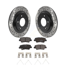 Charger l&#39;image dans la galerie, Rear Drill Slot Brake Rotors Ceramic Pad Kit For Hyundai Sonata Kia Optima GT EV