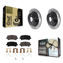 Load image into Gallery viewer, Rear Drilled Slot Brake Rotor Ceramic Pad Kit For Honda Pilot Ridgeline Passport