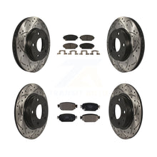 Load image into Gallery viewer, [Front+Rear] 2019-2021 Mazda CX-3 FWD Performance Drilled &amp; Slotted Brake Rotor &amp; Ceramic Pads Kit For Max Braking