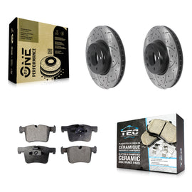 Front Drilled Slot Brake Rotors Ceramic Pad Kit For BMW 335i xDrive 435i 328i GT