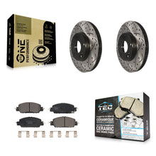 Load image into Gallery viewer, Front Drill Slot Brake Rotors Ceramic Pad Kit For 16 Honda Accord LX-S with 2.4L