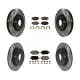 Front Rear Drill Slot Brake Rotors Ceramic Pad Kit For Chevrolet Cruze Volt Bolt