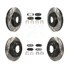 Load image into Gallery viewer, [Front+Rear] 2014-2016 Kia Soul Performance Drilled &amp; Slotted Brake Rotor &amp; Ceramic Pads Kit For Max Braking