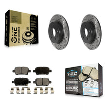 Charger l'image dans la galerie, Rear Drill Slot Brake Rotor Ceramic Pad Kit For Chevrolet Cruze Volt Bolt EV EUV
