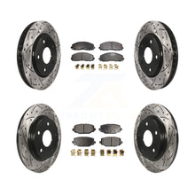 Load image into Gallery viewer, Front Rear Drilled Slot Disc Brake Rotor Ceramic Pad Kit For Dodge Grand Caravan