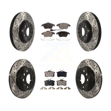 Load image into Gallery viewer, Front Rear Drilled Slot Disc Brake Rotor &amp; Ceramic Pad Kit For Volkswagen Beetle