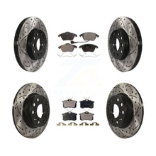 Load image into Gallery viewer, Front Rear Drilled Slot Disc Brake Rotor &amp; Ceramic Pad Kit For Volkswagen Beetle