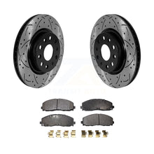 Load image into Gallery viewer, Front Coated Drilled Slotted Disc Brake Rotors Ceramic Pad Kit For Jeep Wrangler