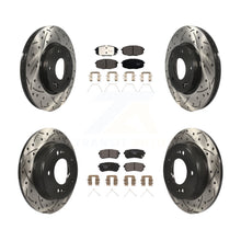 Charger l'image dans la galerie, Front Rear Coated Drilled Slot Disc Brake Rotor Ceramic Pad Kit For Hyundai Kona