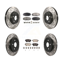 Load image into Gallery viewer, [Front+Rear] 2019 Toyota Corolla 1.8L Performance Drilled &amp; Slotted Brake Rotor &amp; Ceramic Pads Kit For Max Braking
