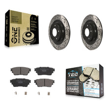 Charger l'image dans la galerie, Rear Drilled Slot Brake Rotor &amp; Ceramic Pad Kit For Mitsubishi Outlander Eclipse