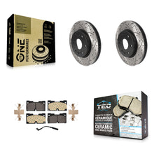 Load image into Gallery viewer, Front Drilled Slot Brake Rotors Ceramic Pad Kit For Chevrolet Silverado 1500 GMC