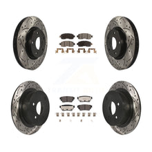 Load image into Gallery viewer, [Front+Rear] 19-20 Nissan Altima AWD Performance Drilled &amp; Slotted Brake Rotor &amp; Ceramic Pads Kit For Max Braking