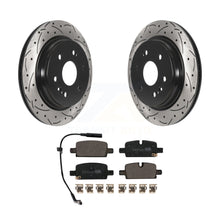 Charger l&#39;image dans la galerie, Rear Drill Slot Brake Rotors Ceramic Pad Kit For Chevrolet Silverado 1500 GMC XL