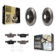 Load image into Gallery viewer, Rear Coated Drill Slot Disc Brake Rotor Ceramic Pad Kit For Mazda CX-30 MX-30 EV