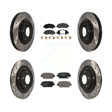 Load image into Gallery viewer, Front Rear Drilled Slot Brake Rotor Ceramic Pad Kit For Mitsubishi Eclipse Cross