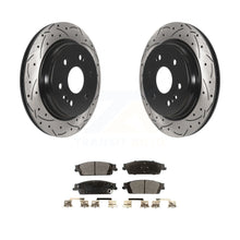 Charger l&#39;image dans la galerie, Rear Drill Slot Brake Rotors Ceramic Pad Kit For Chevrolet Silverado 1500 LD GMC