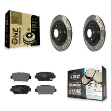 Load image into Gallery viewer, Rear Drilled Slot Disc Brake Rotors Ceramic Pad Kit For Mitsubishi Eclipse Cross