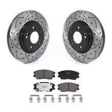 Charger l&#39;image dans la galerie, Front Drill Slot Brake Rotor Ceramic Pad Kit For Kia Soul 1.6L with Turbocharged