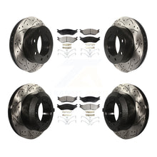Load image into Gallery viewer, Front Rear Drill Slot Disc Brake Rotor Ceramic Pad Kit For Ford F-450 Super Duty