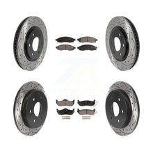 Load image into Gallery viewer, Front Rear Drill Slot Brake Rotor Ceramic Pad Kit For 07 Nissan TITAN From 04
