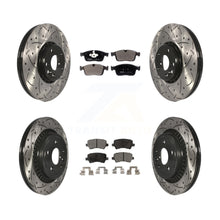 Load image into Gallery viewer, Front Rear Coated Drilled Slot Disc Brake Rotor &amp; Ceramic Pad Kit For Volvo XC60