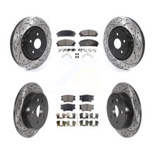 Load image into Gallery viewer, [Front+Rear] 2022 Toyota Camry TRD Performance Drilled &amp; Slotted Brake Rotor &amp; Ceramic Pads Kit For Max Braking