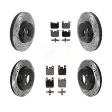 Charger l'image dans la galerie, Front Rear Coated Drilled Slotted Disc Brake Rotors Ceramic Pad Kit For BMW 428i
