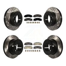 Load image into Gallery viewer, [Front+Rear] 2019-2022 Ram 2500 3500 Performance Drilled &amp; Slotted Brake Rotor &amp; Ceramic Pads Kit For Max Braking