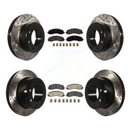 [Front+Rear] 2019-2022 Ram 2500 3500 Performance Drilled & Slotted Brake Rotor & Ceramic Pads Kit For Max Braking