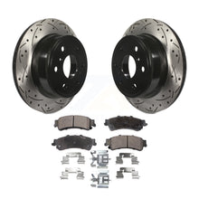 Charger l&#39;image dans la galerie, Rear Drilled Slot Disc Brake Rotor &amp; Ceramic Pad Kit For GMC Sierra 1500 Classic