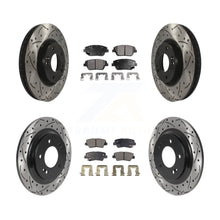 Load image into Gallery viewer, Front Rear Coated Drill Slot Disc Brake Rotor Ceramic Pad Kit For Hyundai Sonata